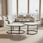 2-Piece Modern Nesting Coffee Table Set - Image 4