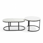 2-Piece Modern Nesting Coffee Table Set - Image 2