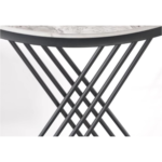 2 Piece Of Modern Glass Top Side End Coffee Table with Nesting Frame CT-4 - Image 4