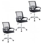 3 Pcs Office Chair Ergonomic Computer Chair
