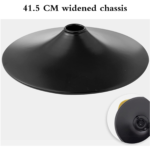 Adjustable Round Leather Bar Stool with Swivel and Stainless Steel Frame - Image 3