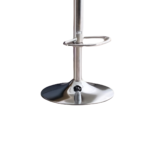 Adjustable Round Leather Bar Stool with Swivel and Stainless Steel Frame - Image 14