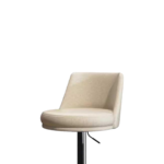 Adjustable Round Leather Bar Stool with Swivel and Stainless Steel Frame - Image 5