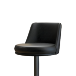 Adjustable Round Leather Bar Stool with Swivel and Stainless Steel Frame - Image 8