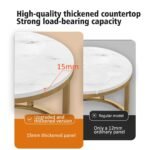 Aiyato Nesting Coffee Table Set 2 Round End Table Stacking Side Tables - Image 17