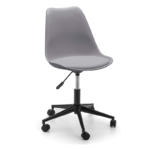 Armless Adjustable Swivel Mid-Back Task Office Chair with Wheels - Grey - Image 6