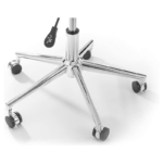 Armless Adjustable Swivel Mid-Back Task Office Chair with Wheels - Grey - Image 4