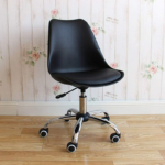 Armless Adjustable Swivel Mid-Back Task Office Chair with Wheels - Grey - Image 2