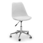 Armless Adjustable Swivel Mid-Back Task Office Chair with Wheels - Grey - Image 8