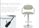 Bamboo Rattan Style Adjustable Kitchen Barstools - Set of 2 Chrome Base - Image 3