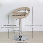 Bamboo height adjustable cutout barstool - Image 2
