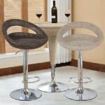 Bamboo height adjustable cutout barstool - Image 3