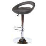 Bamboo height adjustable cutout barstool - Image 4