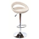 Bamboo height adjustable cutout barstool