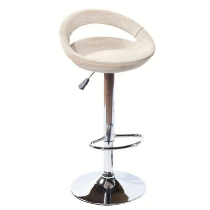 Bamboo height adjustable cutout barstool