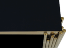 Black, Gold Glass Rectangular Coffee Table - Image 7