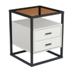 CT-828 Modern Bedside Table And Dual Drawers
