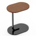 Coffee Table C-Shape Side Table Wooden End Table Couch Table Snack Table - Image 7