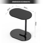 Coffee Table C-Shape Side Table Wooden End Table Couch Table Snack Table - Image 3