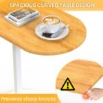 Coffee Table C-Shape Side Table Wooden End Table Couch Table Snack Table - Image 16