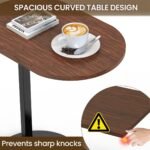 Coffee Table C-Shape Side Table Wooden End Table Couch Table Snack Table - Image 9
