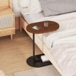 Coffee Table C-Shape Side Table Wooden End Table Couch Table Snack Table - Image 10