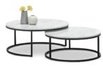 Coffee Tables - Nesting 2 Pack - Rounded Marble Top - Image 3