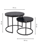 Decorum and Co - Luna Nesting Coffee Table Set - Image 6
