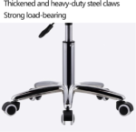 Egornomic Rolling Stool with Back Support Tall 360 Swivel Adjustable Height - Image 6