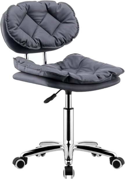 Egornomic Rolling Stool with Back Support Tall 360 Swivel Adjustable Height