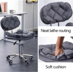 Egornomic Rolling Stool with Back Support Tall 360 Swivel Adjustable Height - Image 2