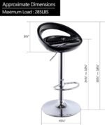 Height Adjustable Bar Stools/Kitchen Counter Chairs - Set of 2 - Image 2