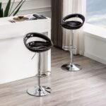 Height Adjustable Bar Stools/Kitchen Counter Chairs - Set of 2 - Image 3