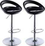 Height Adjustable Bar Stools/Kitchen Counter Chairs - Set of 2