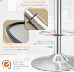 Luxe Tufted Velvet Barstools with Swivel & Silver Base - Set of 2 - Image 12