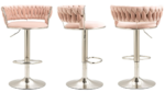 Luxe Tufted Velvet Barstools with Swivel & Silver Base - Set of 2 - Image 23