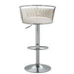 Luxury Silver Based Velvet Swivel Barstool Set Of Two - Image 13