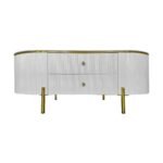 Marble Coffee Table-White Gold