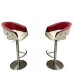 Modern Adjustable Height Elevating High Foot Premium Barchair Set of 2 - Image 3