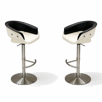 Modern Adjustable Height Elevating High Foot Premium Barchair Set of 2