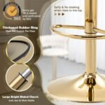 Modern Adjustable Velvet Wave Hollow Barstools - Cream - Image 3