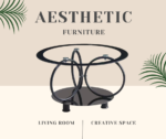 Modern Designed Round Coffee Table - Image 4