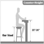 Modern Eiffel-Style Counter Bar Stools - Set of 2 - 25.5" - Image 5