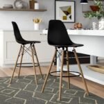 Modern Eiffel-Style Counter Bar Stools - Set of 2 - 25.5" - Image 2