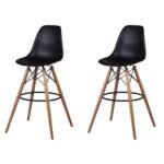 Modern Eiffel-Style Counter Bar Stools - Set of 2 - 25.5"