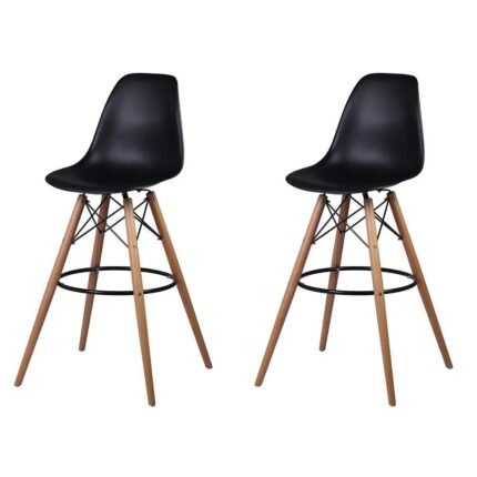 Modern Eiffel-Style Counter Bar Stools - Set of 2 - 25.5"