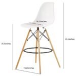 Modern Eiffel-Style Counter Bar Stools - Set of 2 - 25.5" - Image 14