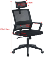Modern Ergonomic Adjustable Office Chair with Head Rest - Image 4