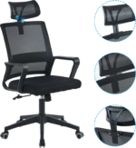Modern Ergonomic Adjustable Office Chair with Head Rest - Image 2