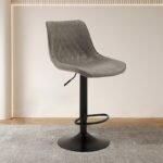 Modern Luxury Comfortable Swivel Bar Stool Chair Adjustable Height - Image 10